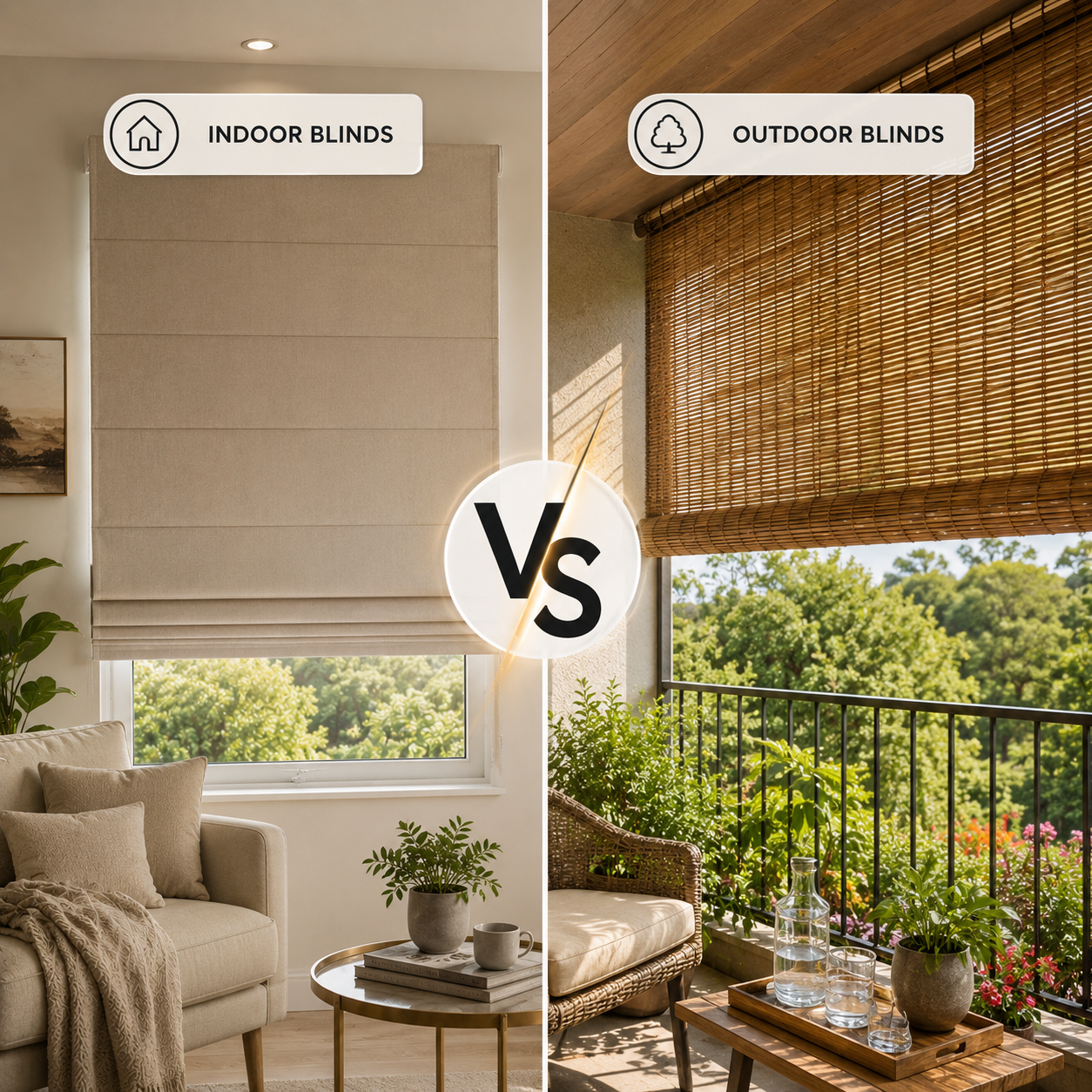 PVC vs Bamboo Blinds