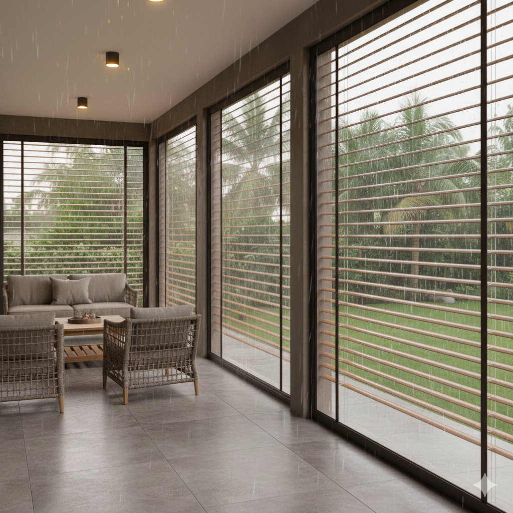 Frosted Monsoon Blinds